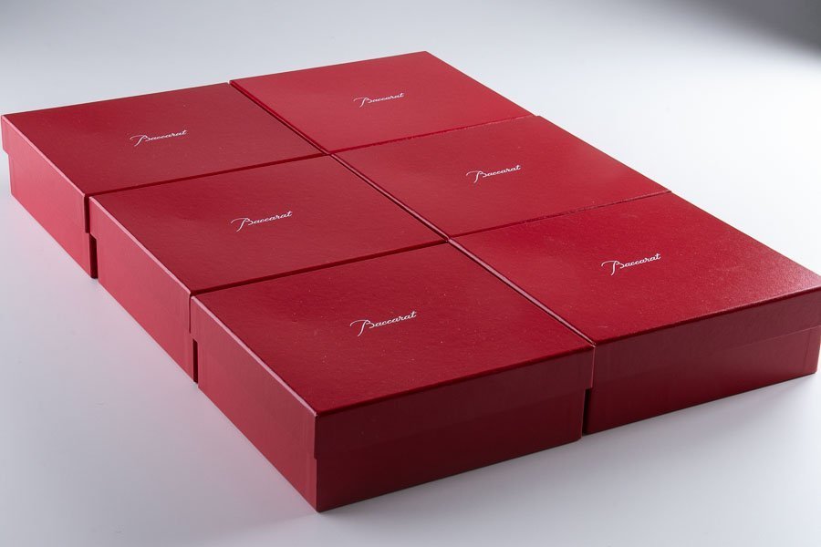 Baccarat】『 バカラ ミルニュイ クリスタル プレート 6客 径16cm 箱付