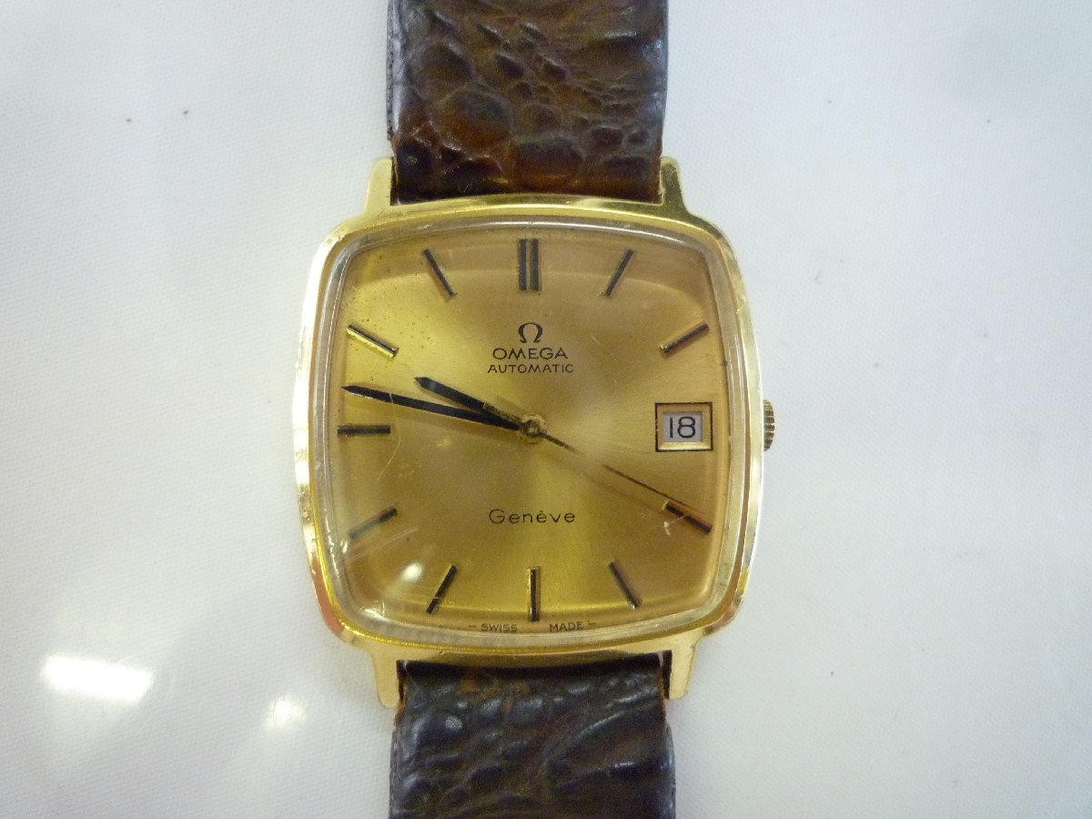 1円 オメガ(OMEGA) ジュネーブ GP 金 メンズ 腕時計 稼働 AT 9697