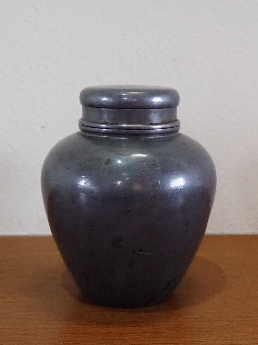 時代 乾茂號造 錫製 茶心壺 煎茶道具 古玩輕鬆拍】老