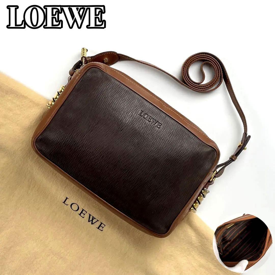○美品○LOEWE ロエベ ショルダーバッグ ベラスケス ツイスト金具 ロゴ