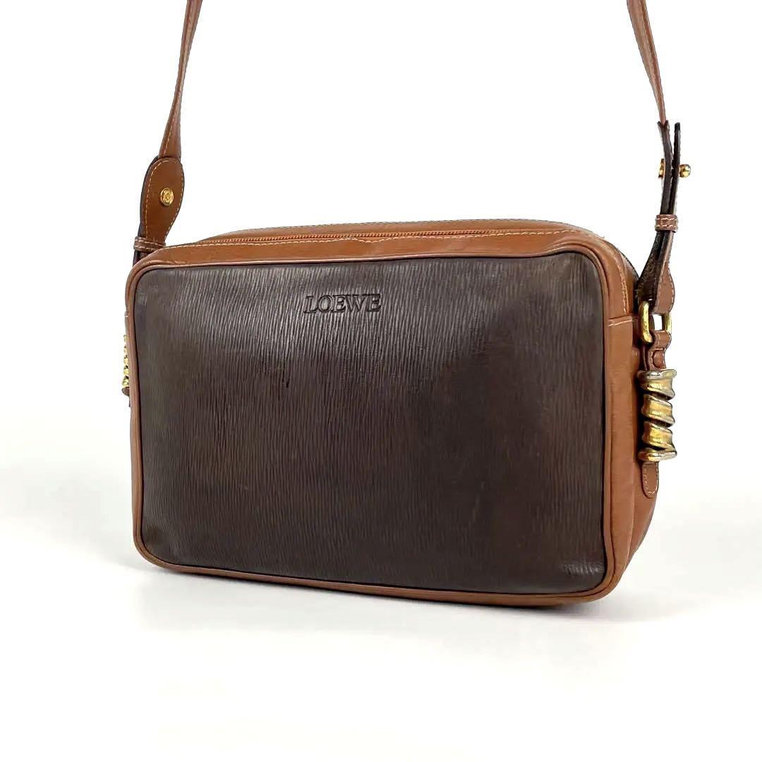 ○美品○LOEWE ロエベ ショルダーバッグ ベラスケス ツイスト金具 ロゴ
