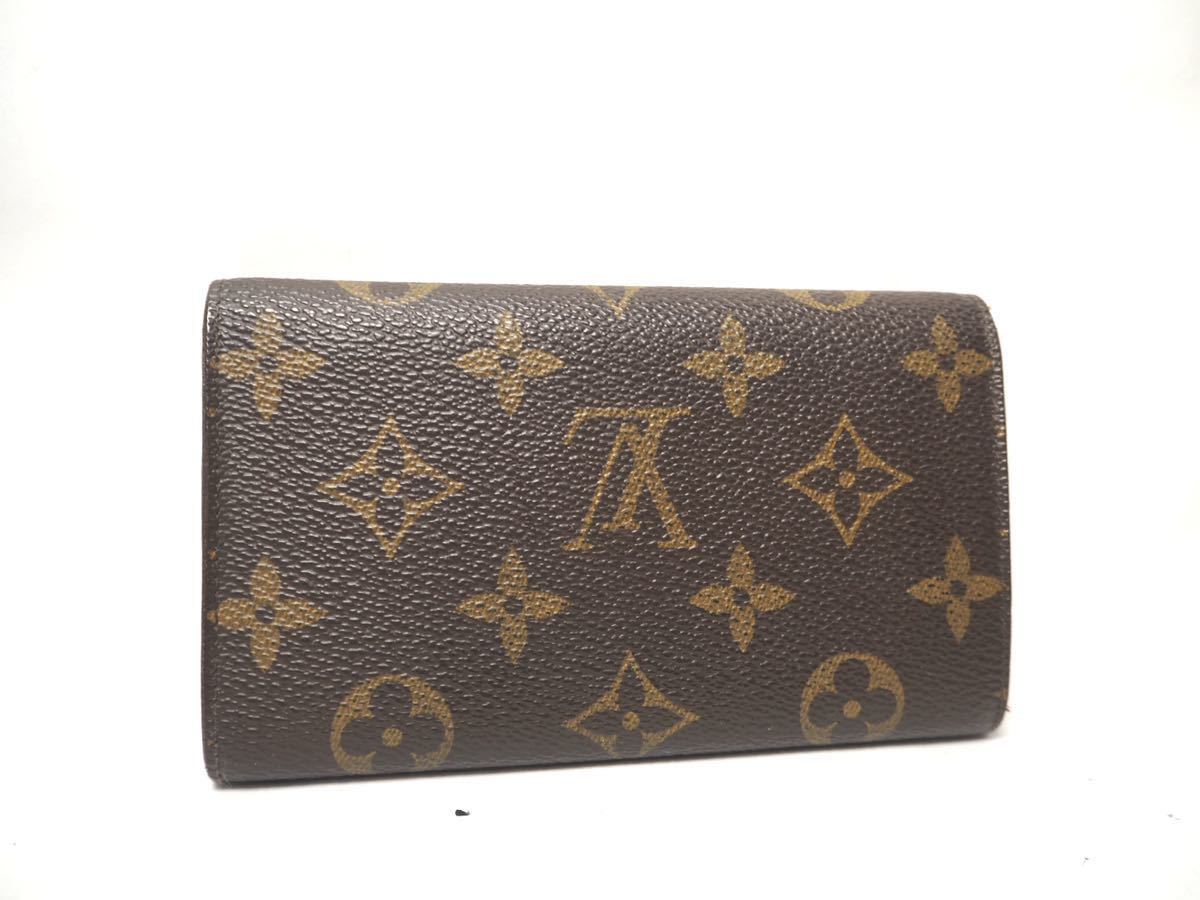 C493 美品 1円 LOUIS VUITTON ルイヴィトン モノグラム 二つ折り 長 