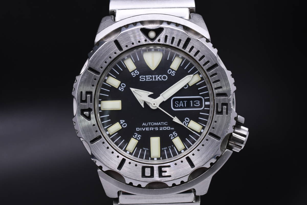 SEIKO ブラックモンスター 200m Ref：7S26-0350 セイコー ダイバー