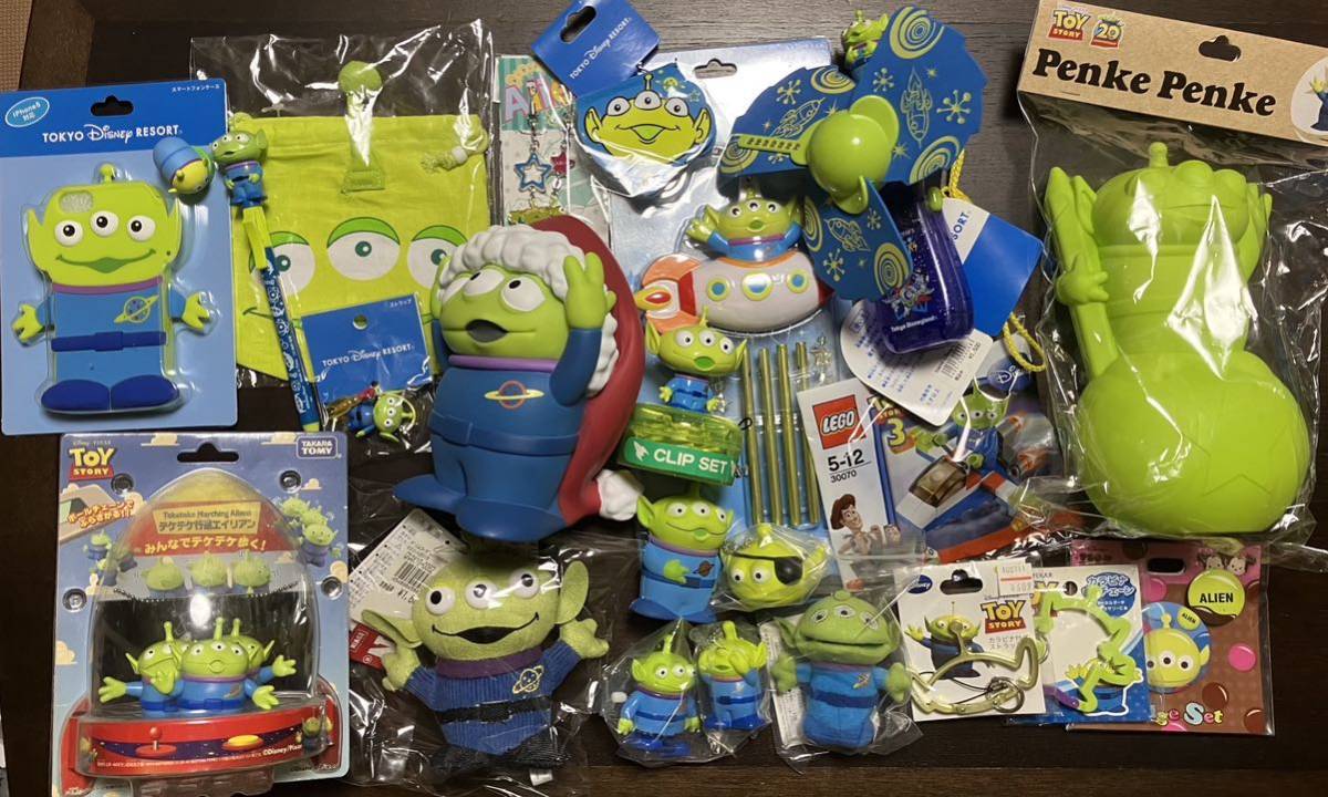 トイストーリー リトルグリーンメン ☆ブロックフィギュアキーホルダー 