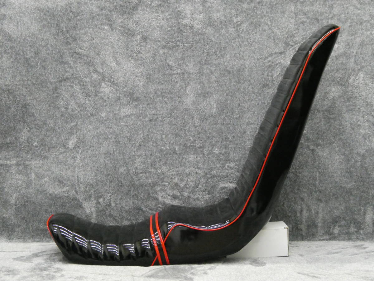 CBX400F 黒赤エナ 60cm 三段シート/ブラック 補強入り
