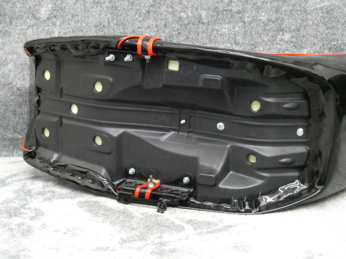 CBX400F 黒赤エナ 60cm 三段シート/ブラック 補強入り