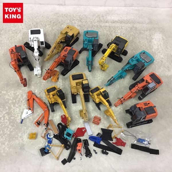 1円〜 訳あり ジャンク ミニカー 建設車両 1/40 HITACHI EXCAVATOR ZAXIS 200、1/43 SX330 ショベルカー 他