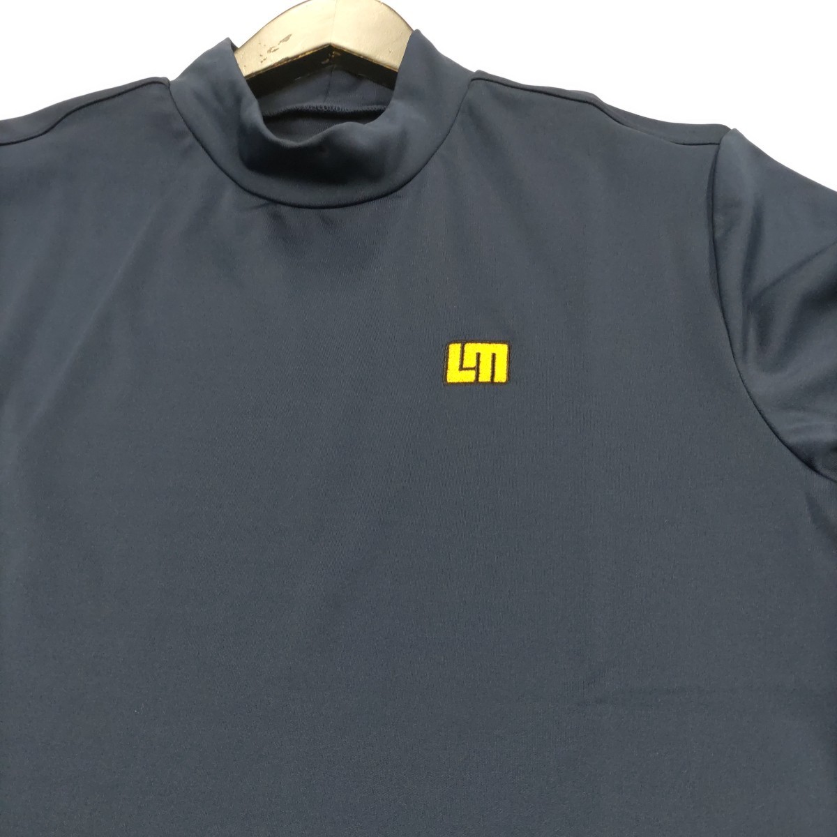 【297】★訳あり　ラウドマウス　メンズ　半袖モックネックシャツ　762-600　997　ネイビー　Mサイズ