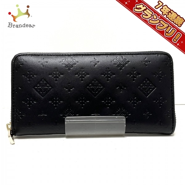 ラシット russet レザーラウンドジップ長財布(SOー007ーOUT) （Black