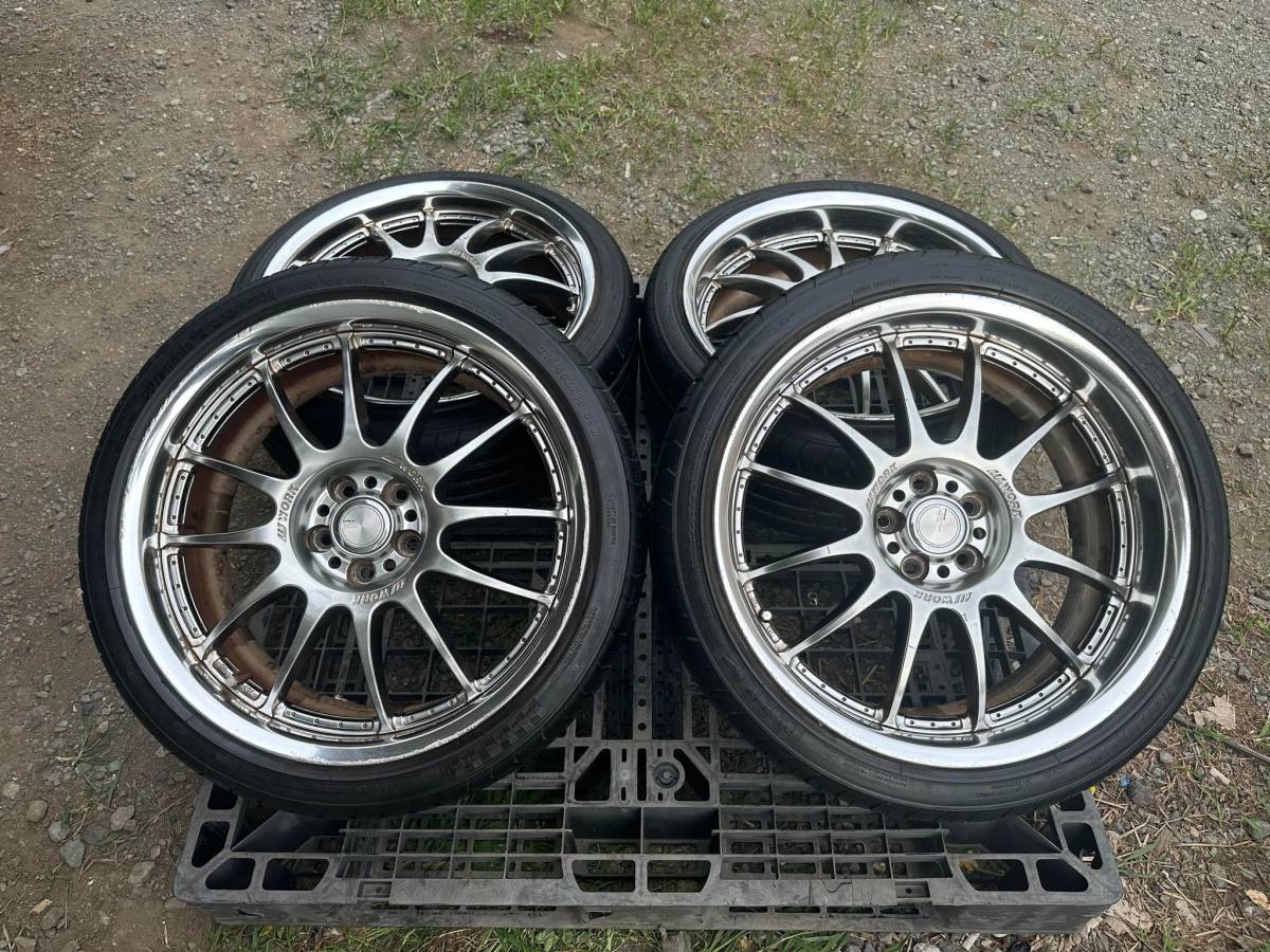 work 18インチ 8.0J+48 5H100 215/40R18 タイヤホイールセット の入札 