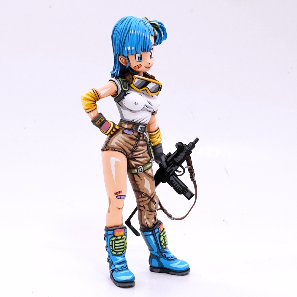 ドラゴンボール ブルマ フィギュア フルリペイント 2D 二次元塗装 2