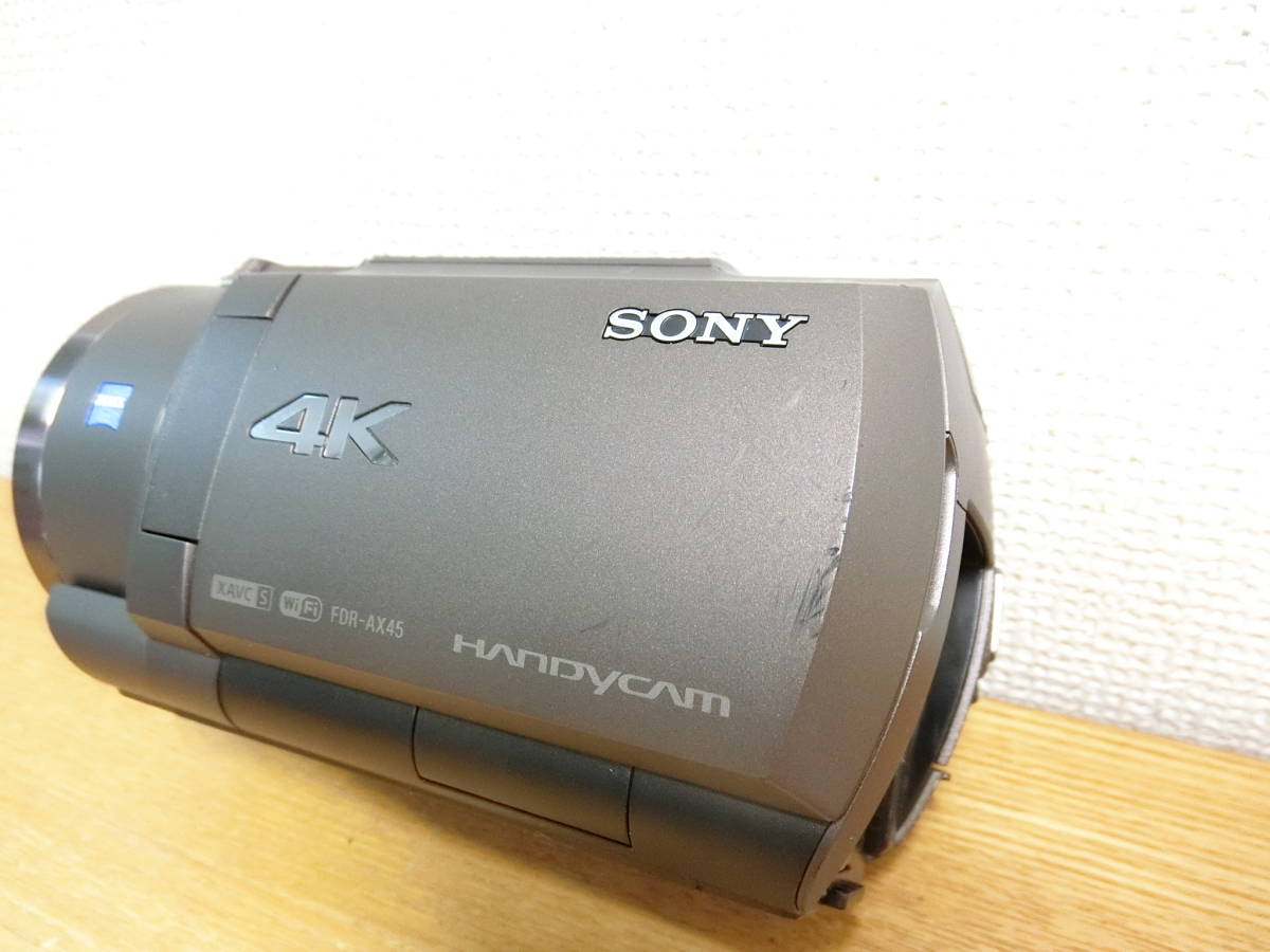 ジャンク ソニー FDR-AX45A ブラウン 4Kビデオカメラ本体(ソニー