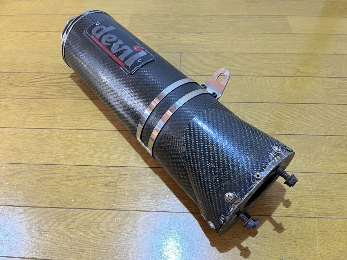 [01] CRF250R Devil カーボンマフラー 1円売切！ ZX-12R DEVIL カーボン スリップオン マフラー デビル 管