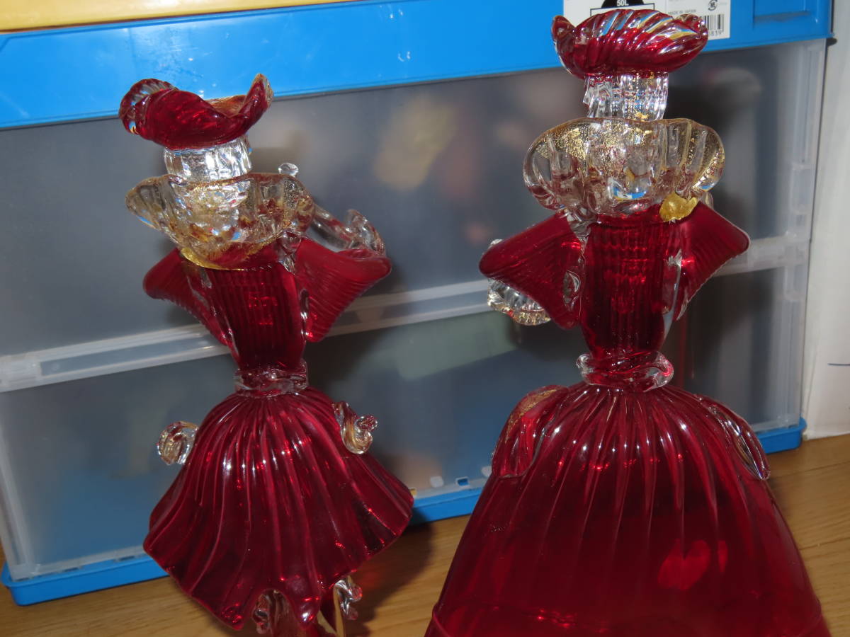 ななちゃん ベネチアンガラス　ムラーノ ガラス　New Arte 90 Murano Glass ムラーノガラス 2点セット Made in New Arte 90 メイド