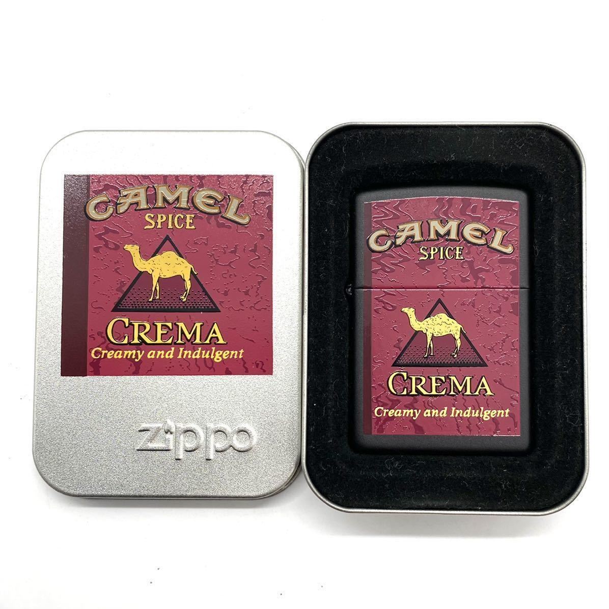 未使用!! Zippoジッポ ジッポー CAMEL キャメル SPICE スパイス CREMA クリーム エキゾチック ブレンド 限定 レア ケース付 2000年製