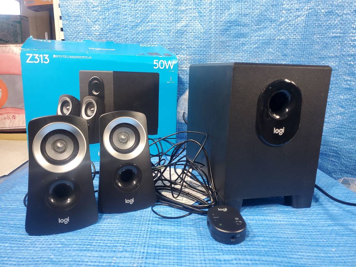 ★3000円即決! upcg 美品 Logicool ロジクール PCスピーカー サブウーファー付き Z313 有線リモコン 2.1ch 元箱 動作確認済み