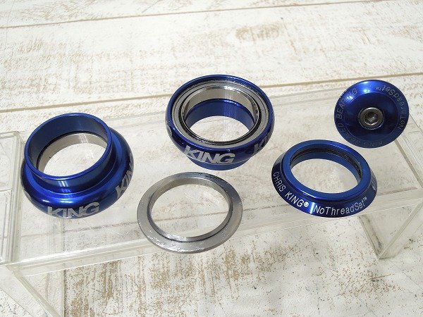 □M☆クリスキング ヘッドパーツ（ブルー）☆1-1/8□/N818 nothreadset
