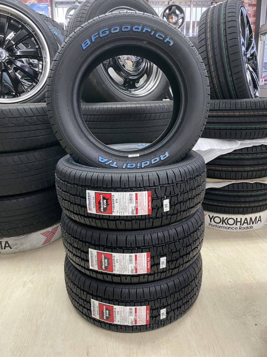1台分在庫あり！BFグッドリッチ☆ラジアルT/A 195/60R15 4本セット！ホワイトレター