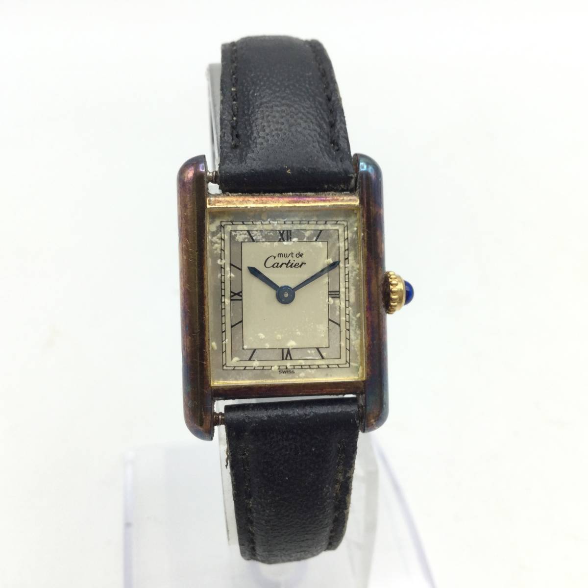 CARTIER】カルティエ マストタンク ヴェルメイユ SV925(GP)/レザー