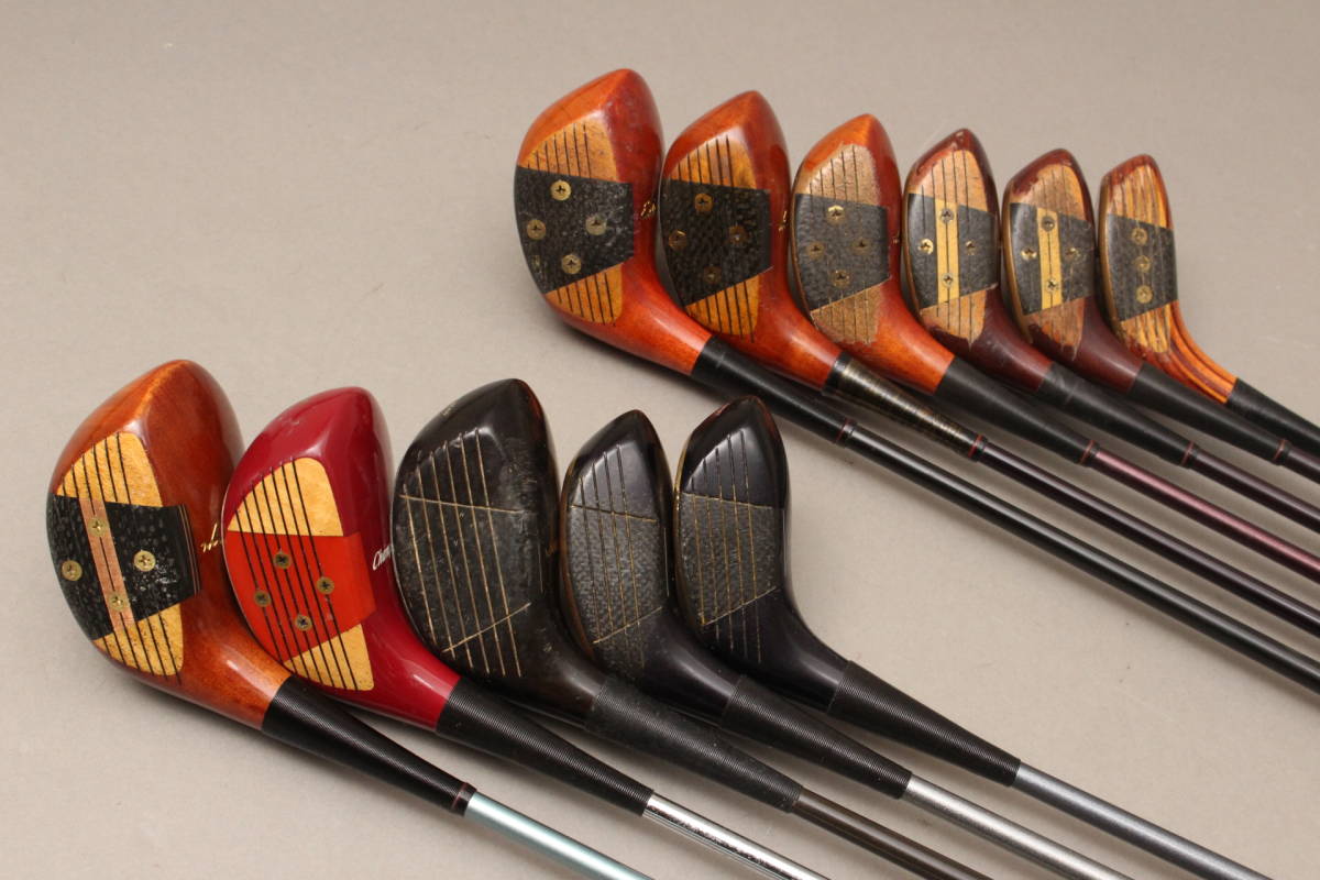 HONMA 本間ゴルフ パーシモン ドライバー ウッド ゴルフクラブ 3本 