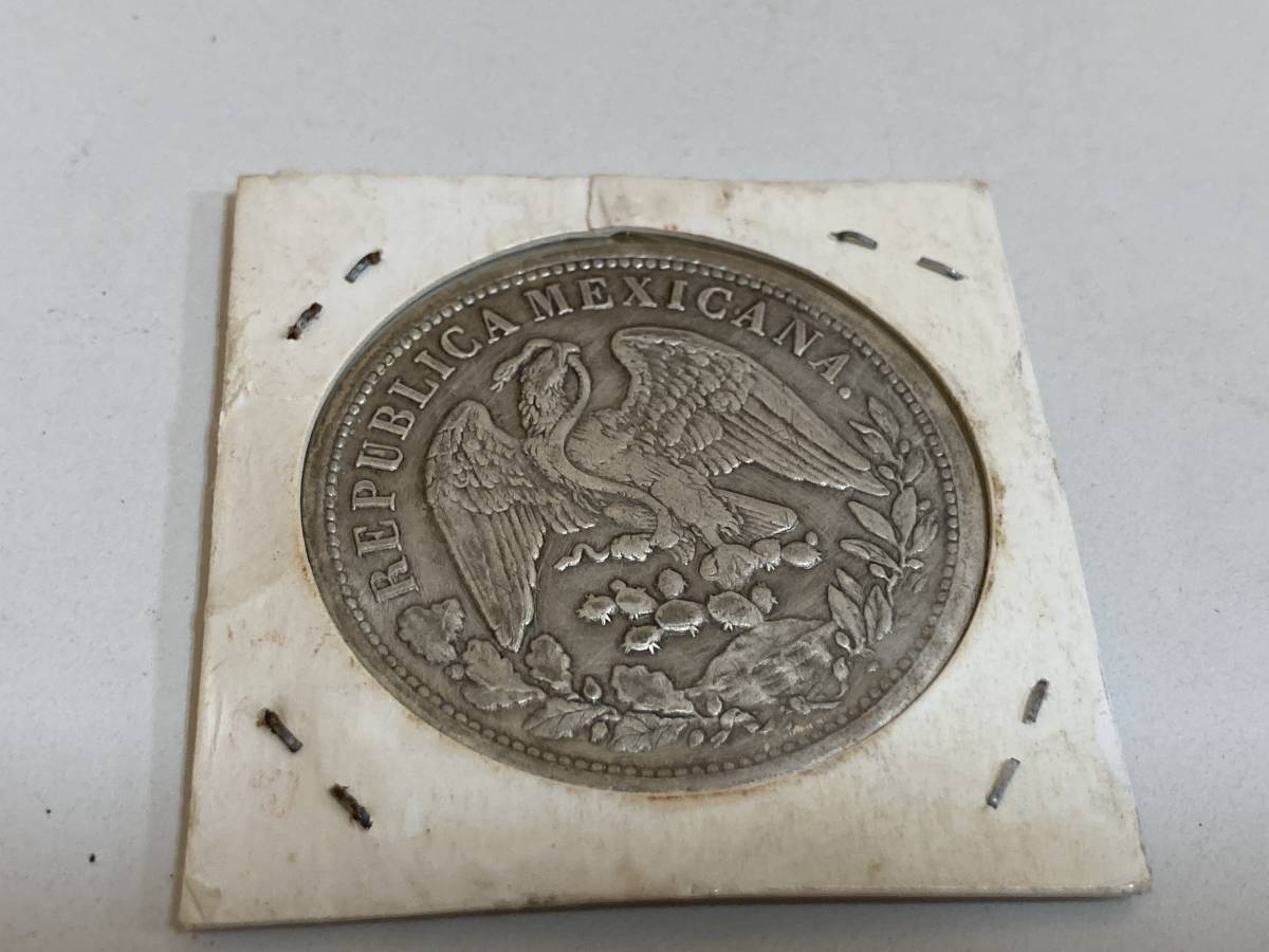 ☆ メキシコ １ペソ 銀貨 1898年 コレクター放出品 総重量約24g 管CARR