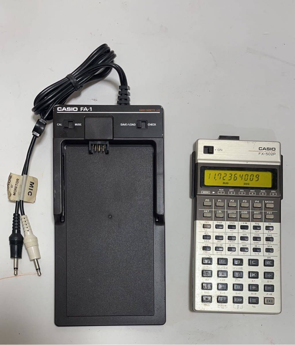 CASIO カシオ プログラミング関数電卓セット FX-502P FA-1 ジャンク品　現状販売　2802