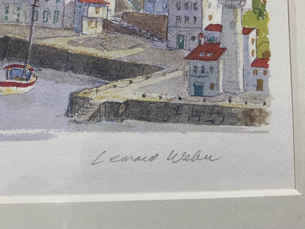 Leonard Weber リトグラフ TERME ITALY 165/300 D1536】リトグラフ レオナルドウェーバー Leonard Weber 「ポンテ