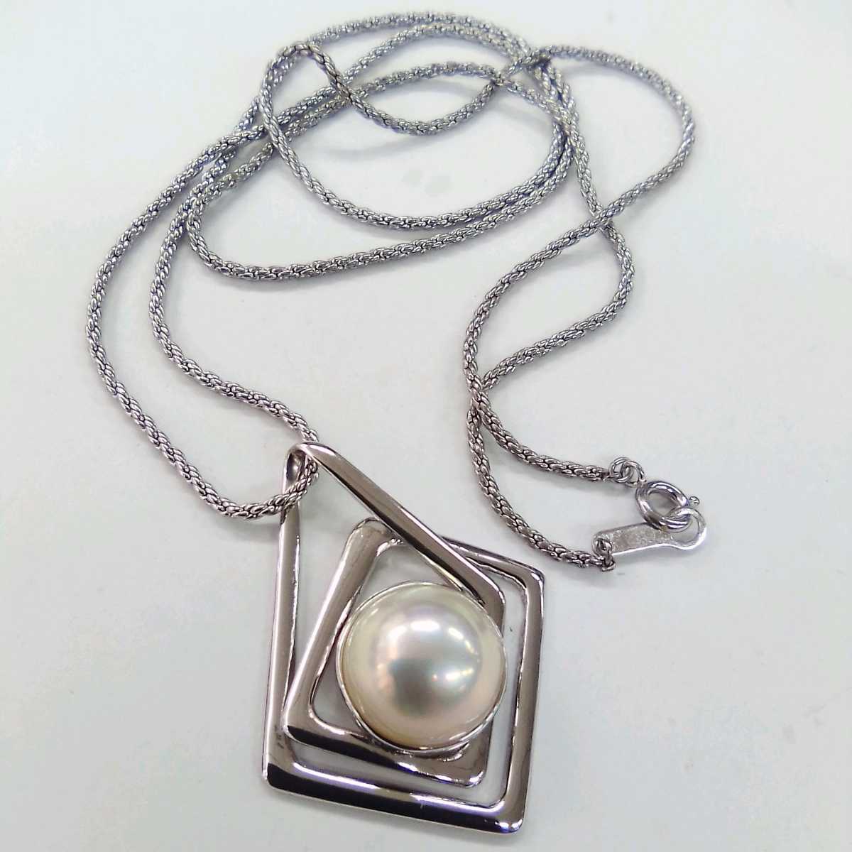 K14WG!!TASAKI(田崎真珠)□マベパールネックレス□U 約55.9g