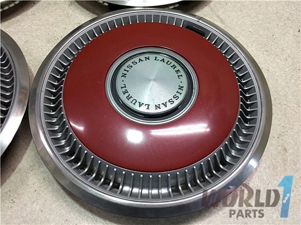 C230 ローレル 純正 ホイールキャップ 14インチ 赤色 外装品 カバー 