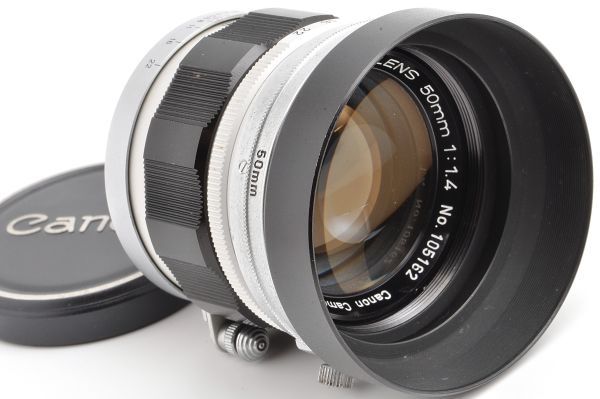 CANON LENS 50mm F1.4 キャノン レンズ フード キャップ フィルター 革ケース Lマウント L39 日本 CAMERA CO キヤノン カメラ 50/1.4 5 14