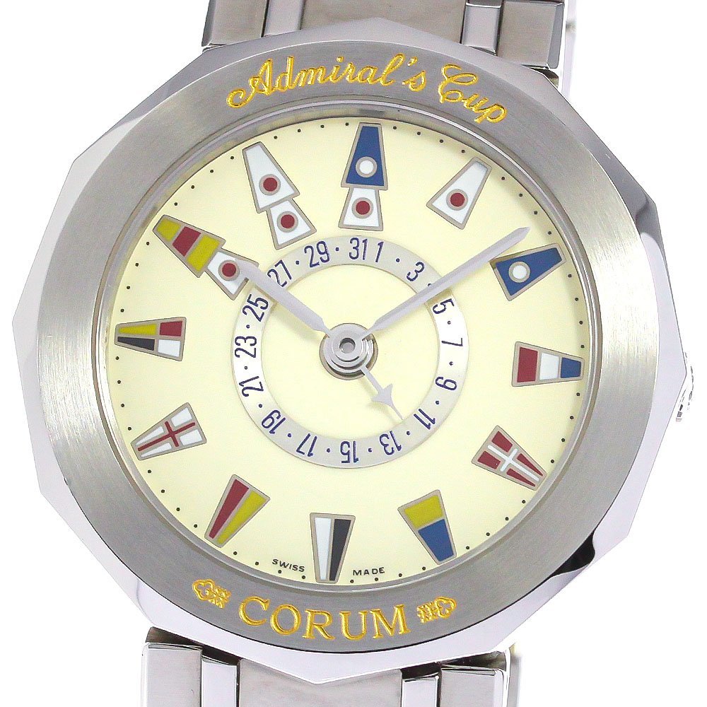  コルム CORUM 88.830.27 アドミラルズカップ クォーツ メンズ 良品 保証書付き_765140(コルム)｜売買されたオークション情報、yahooの商品情報をアーカイブ公開 - オークファン コルム