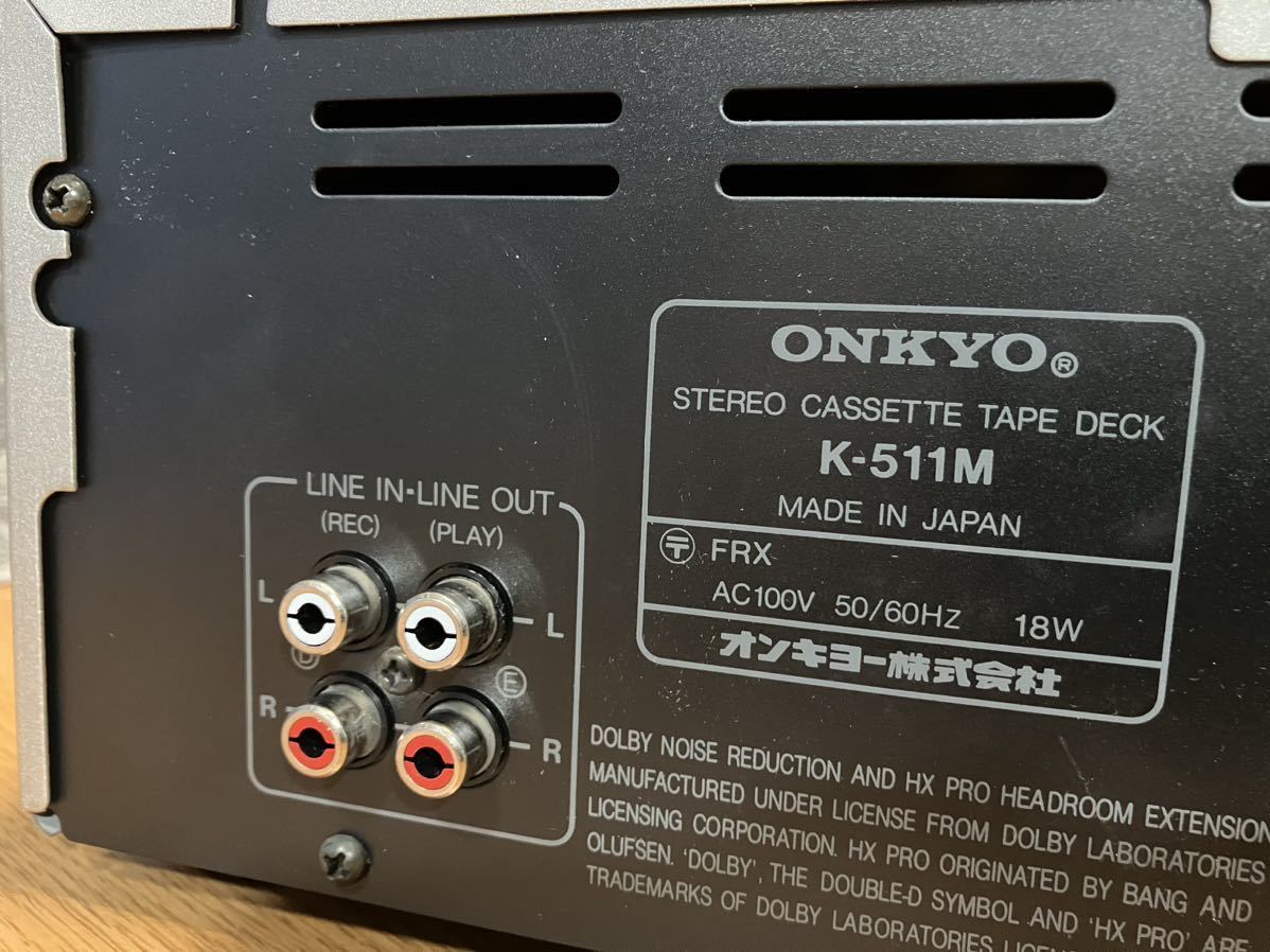 ONKYO K-511M カセットデッキ オンキョー - メルカリ メンテナンス済み