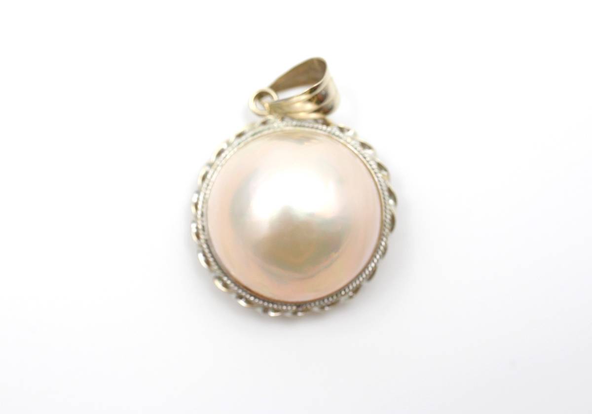 え富】 ☆ 美品 ネックレストップ パール マベパール K14 大粒