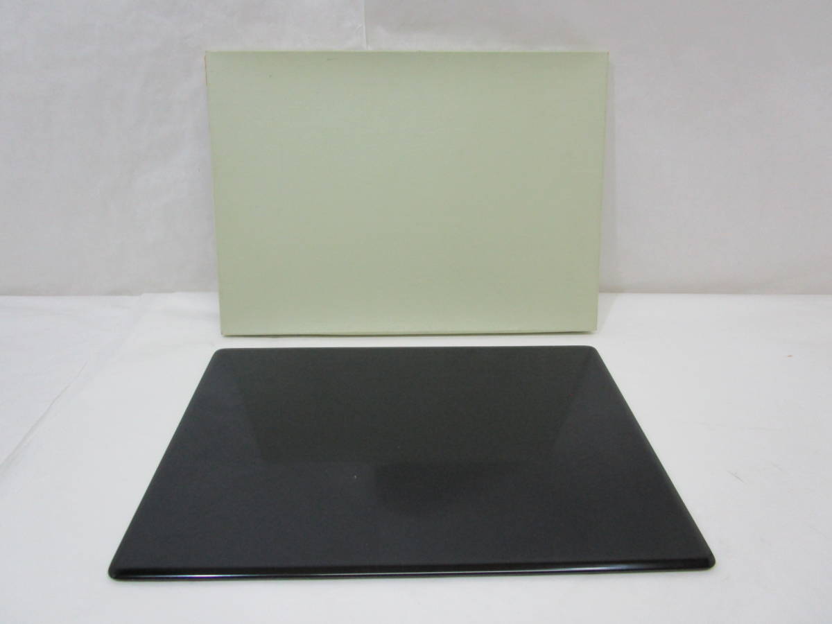 茶道具】いじ塗黒敷板 三種セット(丸板、蛤端、矢筈) 敷板140 茶道具