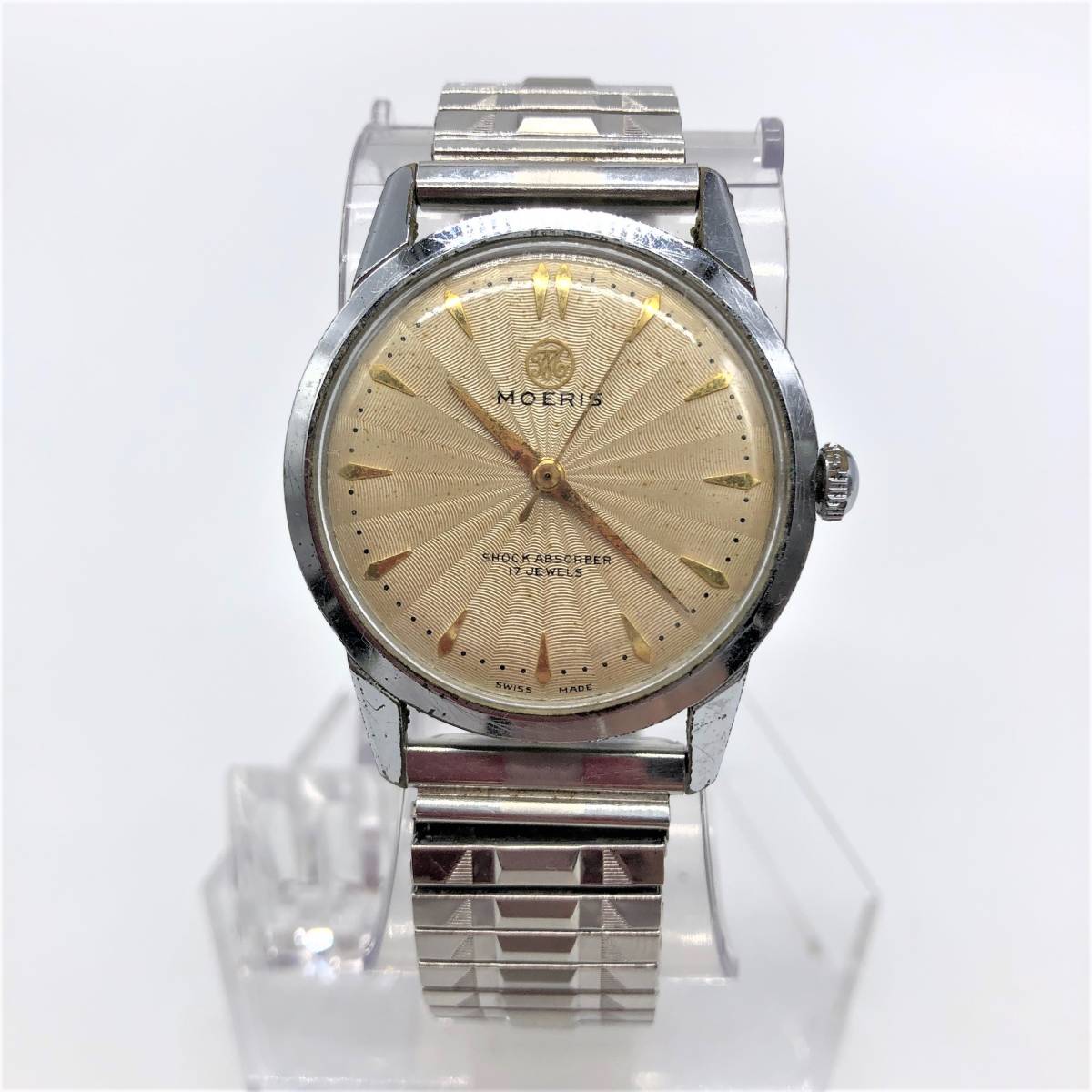 中古品】MOERIS モーリス 手巻き 17JEWELS 17石 GRANDS PRIX 稼働品 