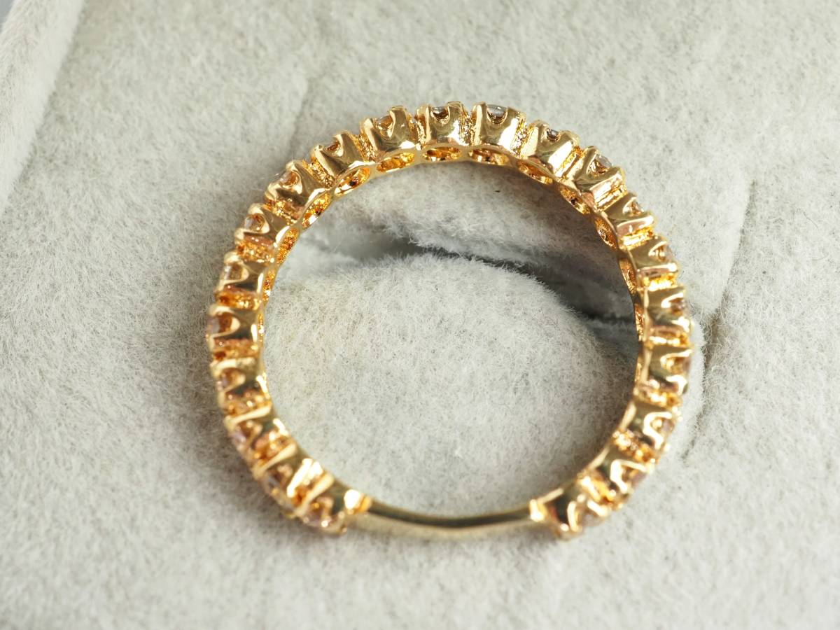 K18YG ◎中古美品◎18金 ダイヤ 1.00ct エタニティリング 8号 天然
