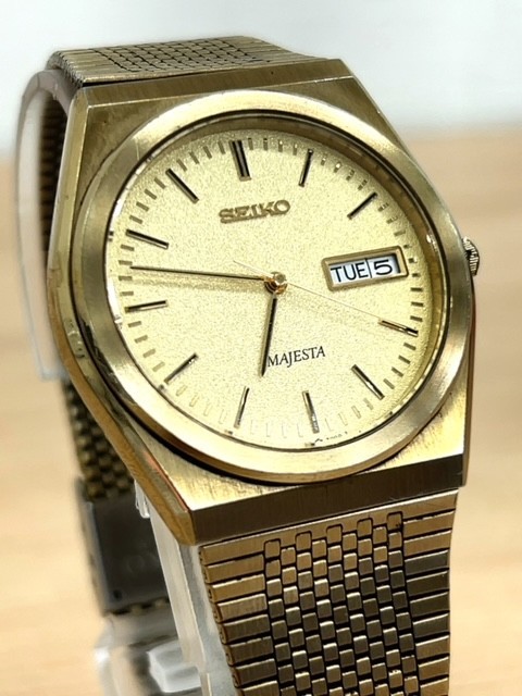 希少・新品電池】SEIKO MAJESTA クォーツ腕時計 ゴールド 電池交換済み