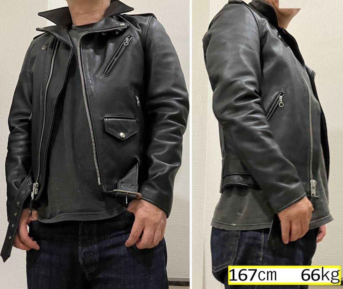 Schott 613UST/7164 TALL ショット ワンスター ダブル ライダース /36 