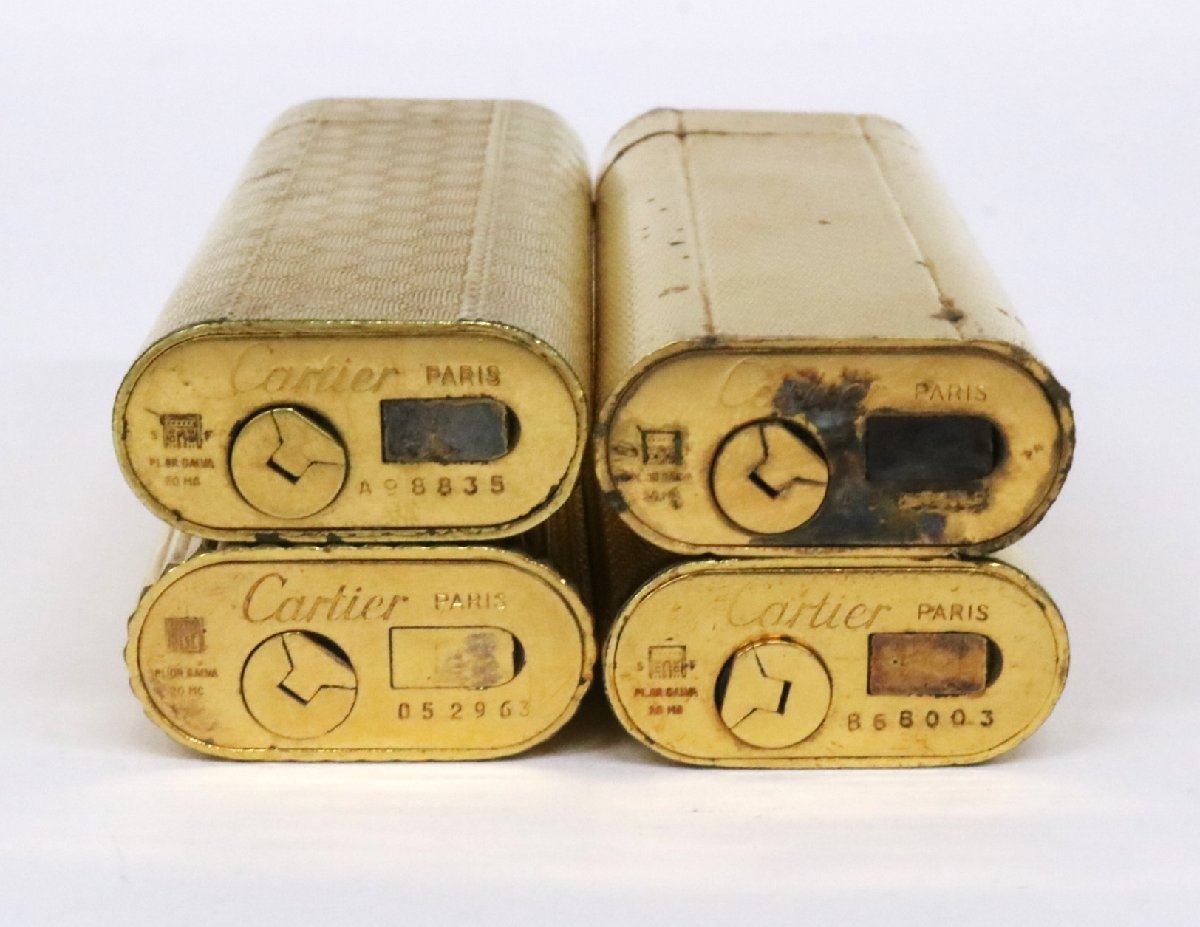 高品質，100%新品 1円～おたからや◆U0354◆Cartierカルティエ オーバル ガスライター 4本セット※着火未確認