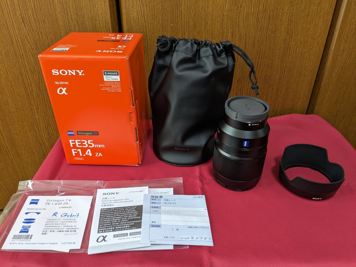 新品同様　SONY FE 35mm F1.4 ZA ZEISS 1回使用のみ SEL35F14Z