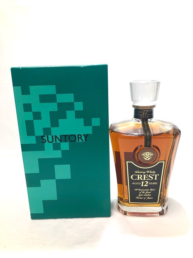 ◇東京都限定配送【未開栓】箱付き SUNTORY クレスト12年 ウイスキー