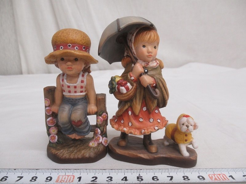 【数量限定，100%新品】 M0939 ANRI アンリ社 John Sands 木彫り サラ ケイ フィギュリン 2点 置物 飾物(木工、竹工芸)｜売買されたオークション情報、yahooの商品情報をアーカイブ公開 - オークファン 木工、竹工芸
