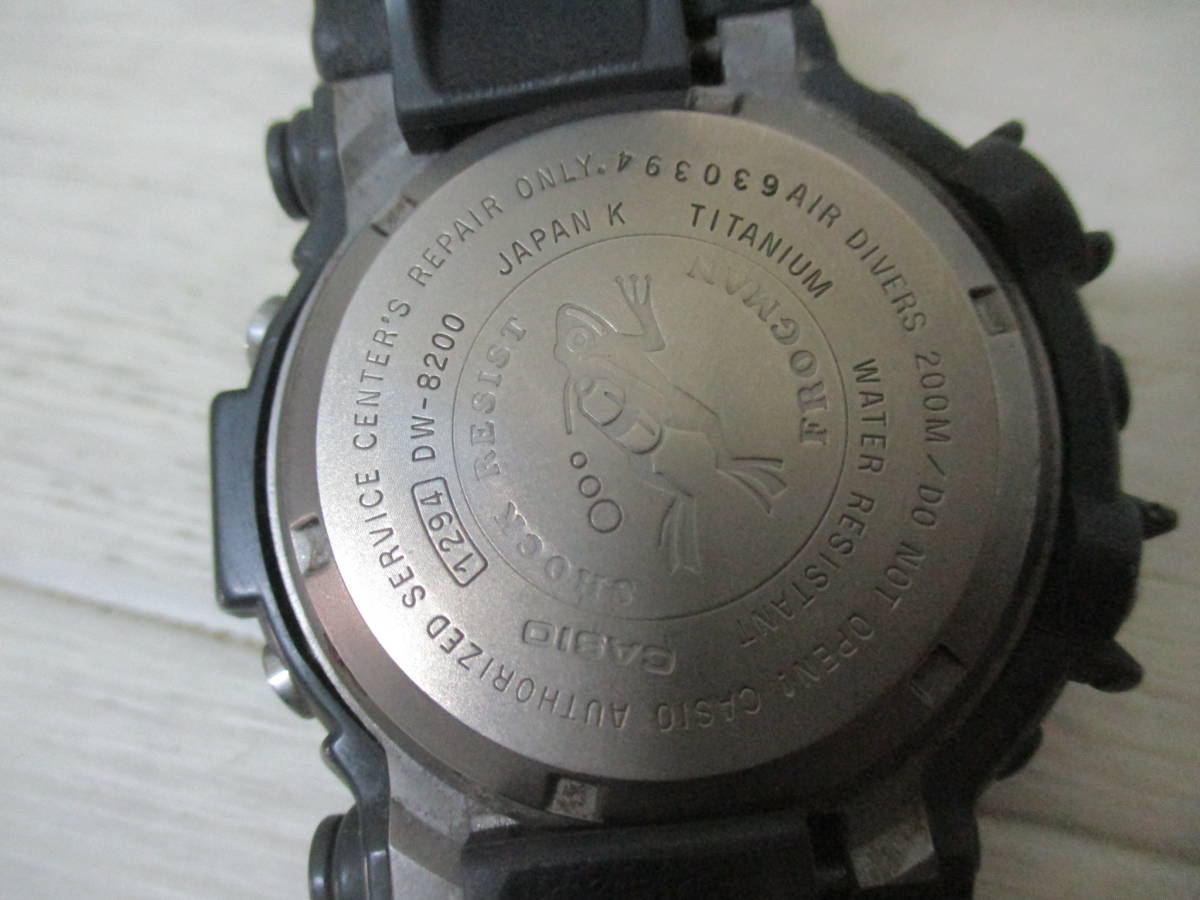 G-SHOCK FROGMAN DW-8200 CASIO | DW-8200-1A Casio G-Shock &frasl; カシオ - ジーショック Titanium Frogman 腕時計 クォーツ腕時計&frasl;デジタル&frasl;BLK&frasl;BLK&frasl;DW-8200