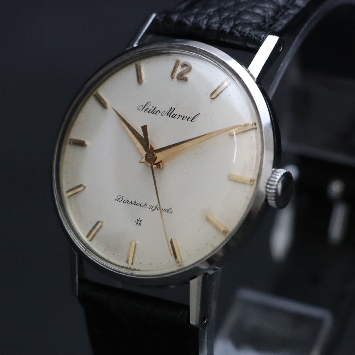セイコー マーベル 21石 アンティーク SSケース 手巻き Seiko Marvel 