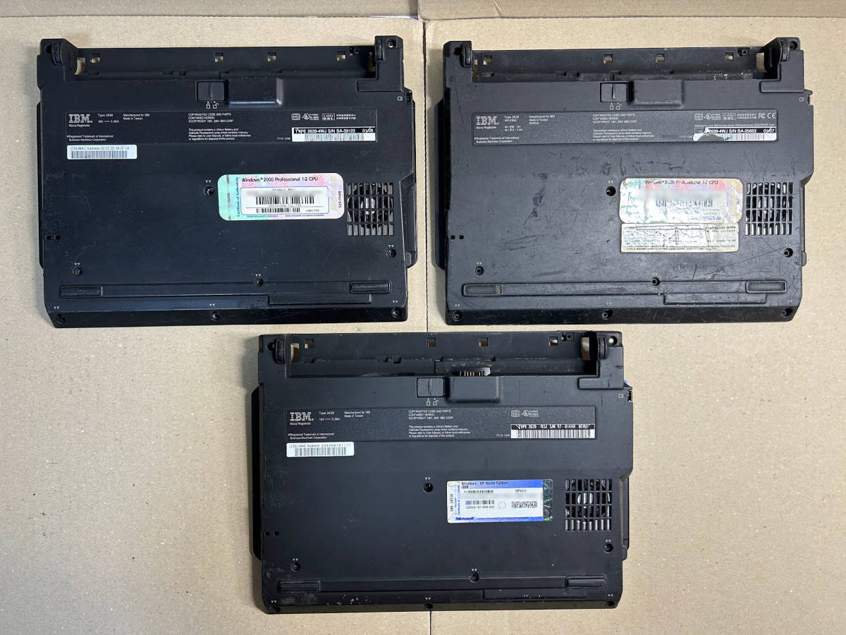 IBM ThinkPad s30 部品｜2639-R3J(XP Home)×1｜2639-4WJ(Win2K)×2 