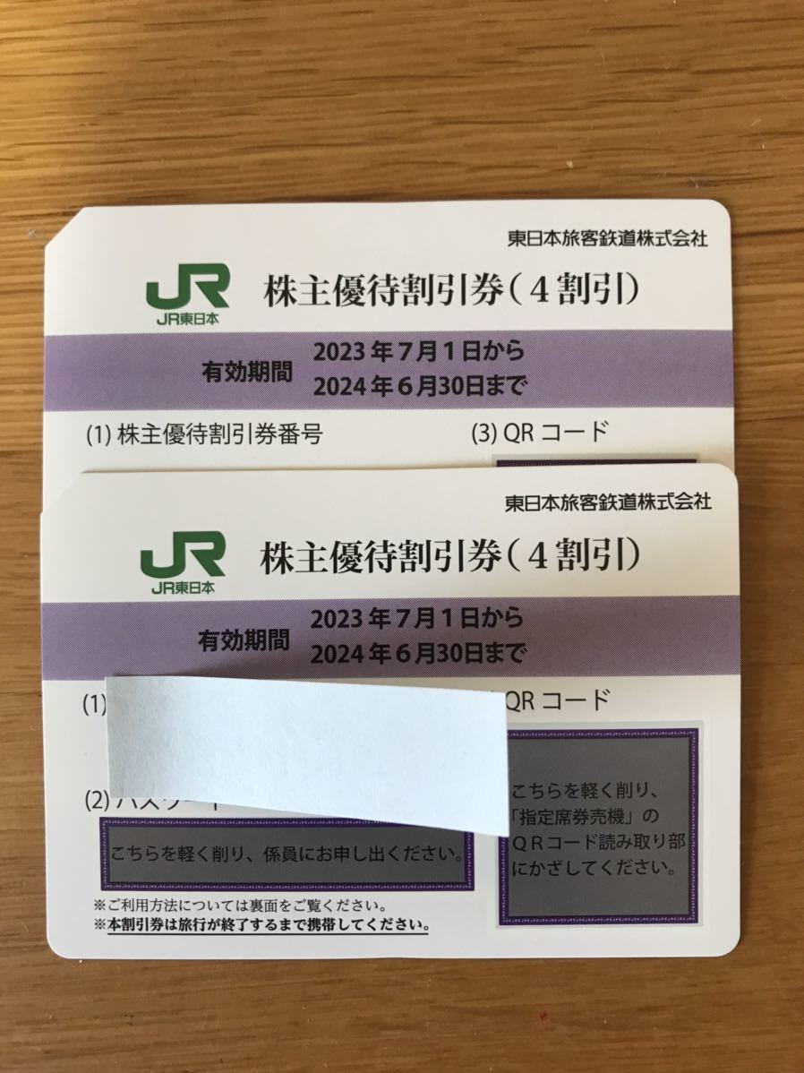 @@ JR東日本 @@ 株主優待割引券 2枚
