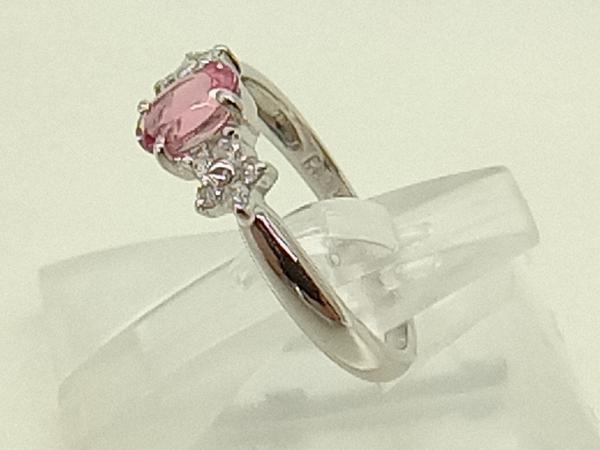 新品仕上済み 【Pt900】 11.5号 リング 天然 ピンクトルマリン 0.45ct
