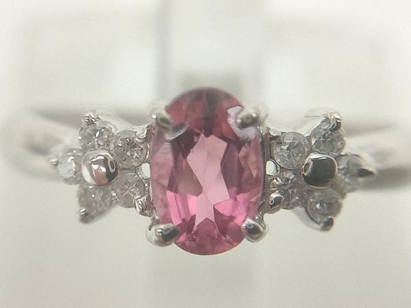 新品仕上済み 【Pt900】 11.5号 リング 天然 ピンクトルマリン 0.45ct