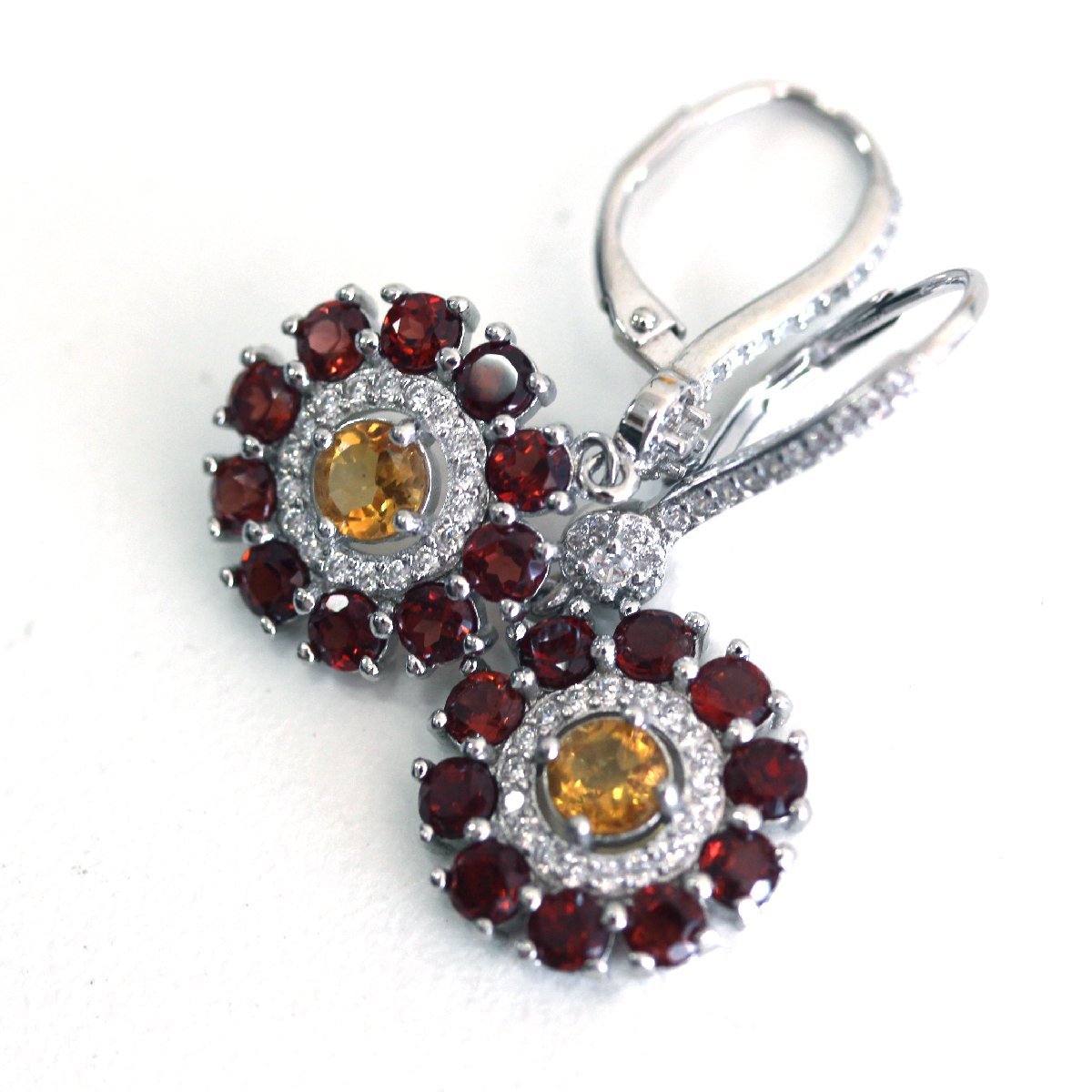 1円新品】イケゾエガレ｜6.00ct 天然ガーネット&サファイア K14WG仕上 