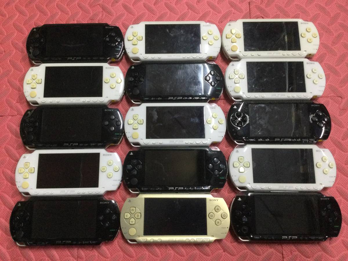 pspジャンク N3692/60/0】ジャンク（清掃済み）☆PSP☆本体☆計15台☆PSP-1000